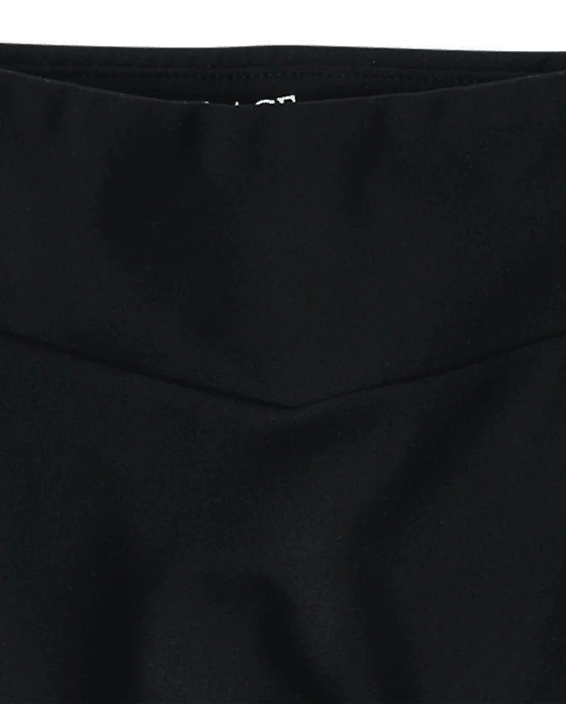 Girls Quick Dry V-Waist Flare Leggings