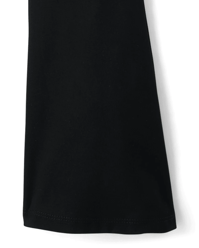 Girls Quick Dry V-Waist Flare Leggings