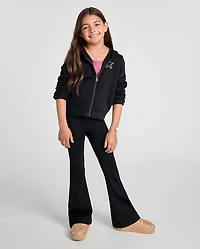 Girls Quick Dry V-Waist Flare Leggings