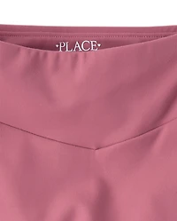 Girls Quick Dry V-Waist Flare Leggings