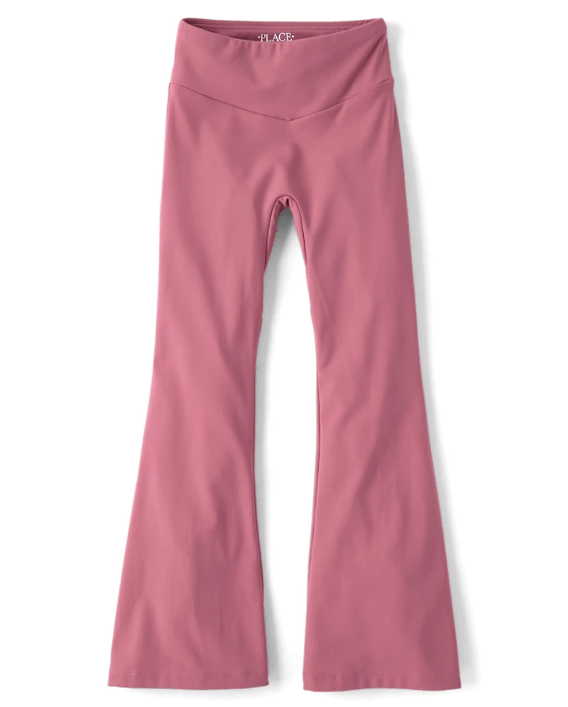 Girls Quick Dry V-Waist Flare Leggings