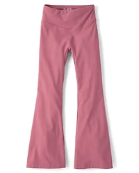 Girls Quick Dry V-Waist Flare Leggings