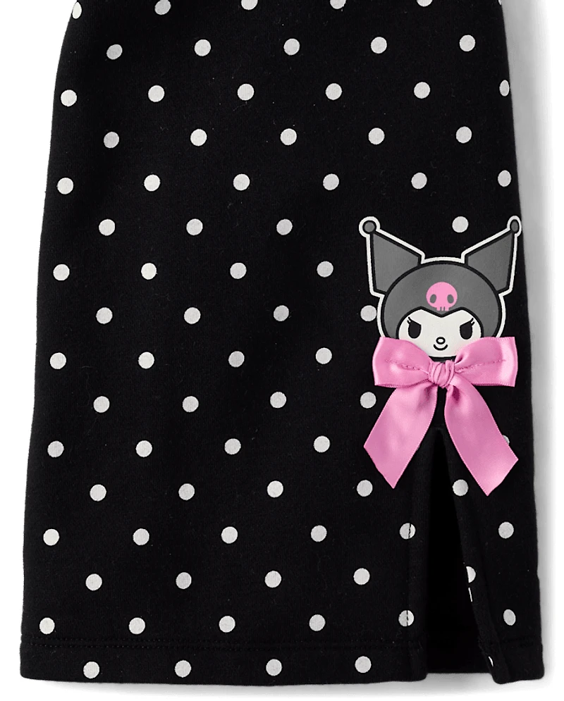 Girls Hello Kitty® And Friends Print Premium Fleece Wide Leg Sweatpants