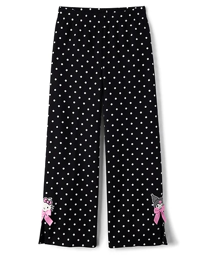 Girls Hello Kitty® And Friends Print Premium Fleece Wide Leg Sweatpants