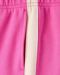 Girls Side Stripe Premium Fleece Jogger Pants