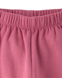 Girls Faux Lace Premium Fleece Baggy Jogger Pants