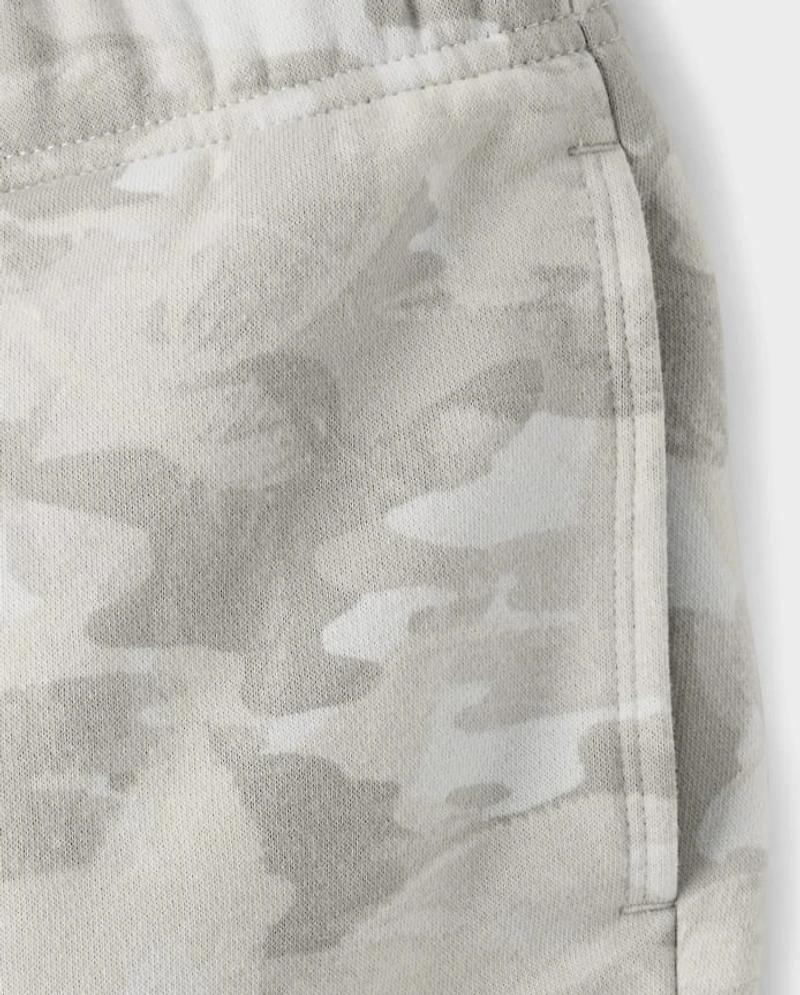 Boys Camo Premium Fleece Jogger Pants