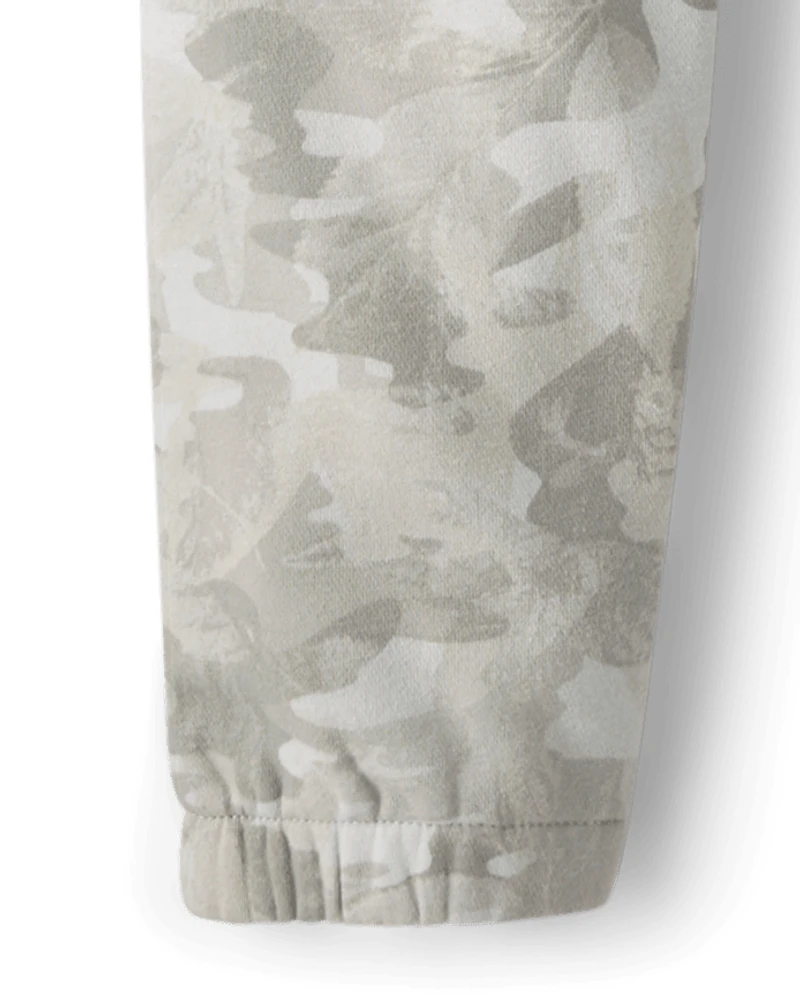 Boys Camo Premium Fleece Jogger Pants