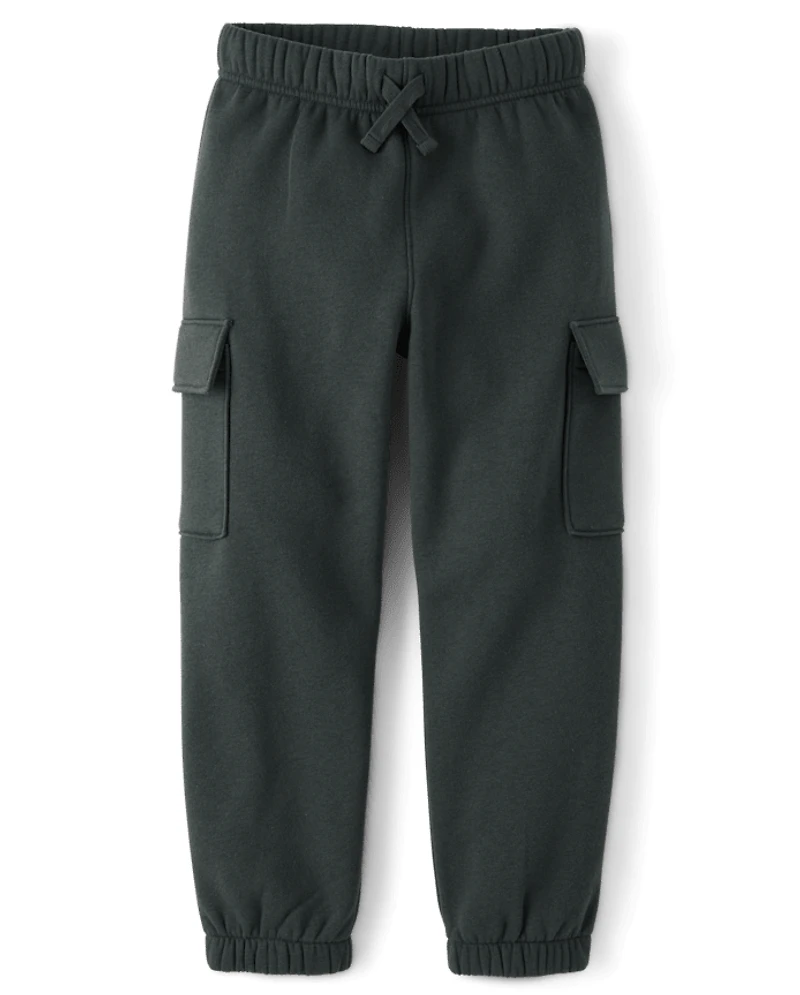 Pantalon de jogging cargo en polaire premium pour garçon