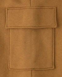 Boys Premium Fleece Cargo Jogger Pants