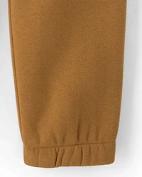 Boys Premium Fleece Cargo Jogger Pants