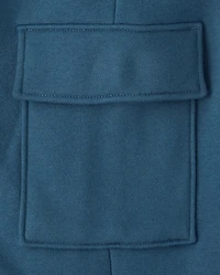 Boys Premium Fleece Cargo Jogger Pants