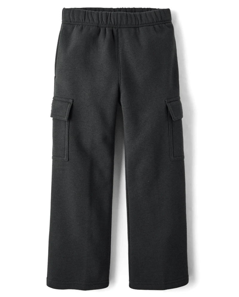 Boys Premium Fleece Cargo Sweatpants