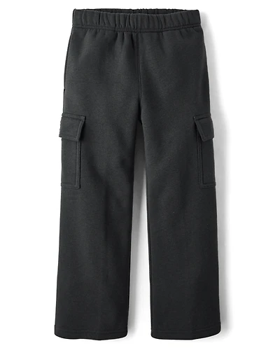 Boys Premium Fleece Cargo Sweatpants