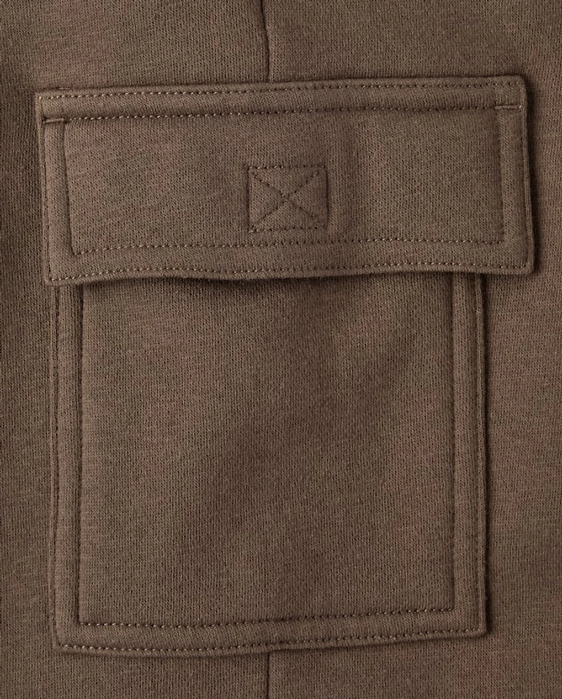 Boys Premium Fleece Cargo Sweatpants