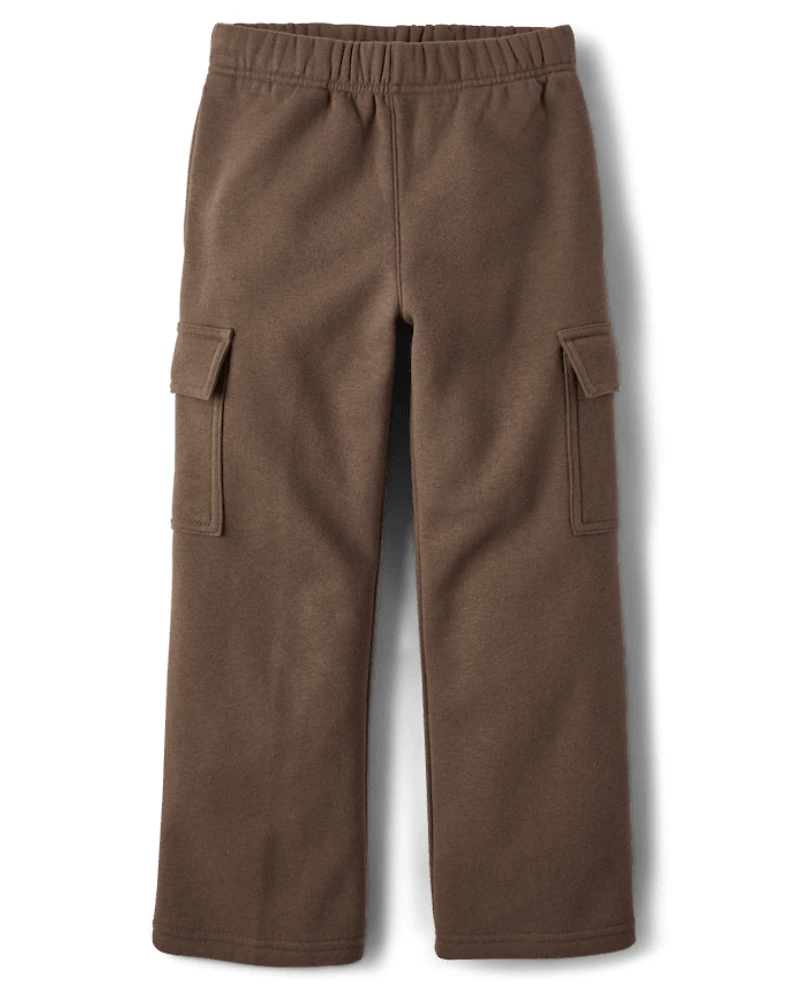 Boys Premium Fleece Cargo Sweatpants