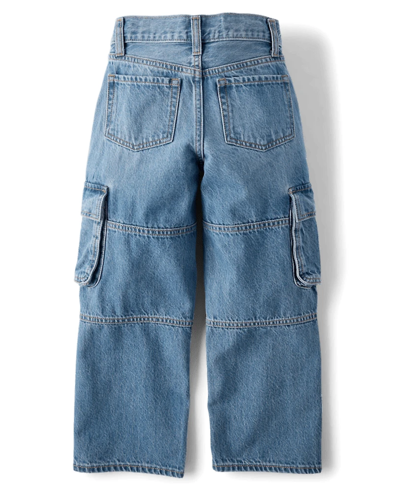 Boys Baggy Cargo Jeans