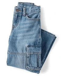 Boys Baggy Cargo Jeans