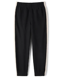 Boys Side Stripe Premium Fleece Jogger Pants