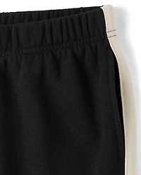 Boys Side Stripe Premium Fleece Jogger Pants