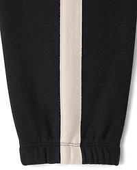 Boys Side Stripe Premium Fleece Jogger Pants