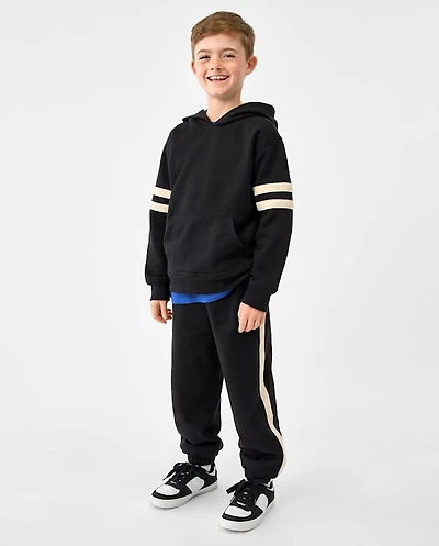 Boys Side Stripe Premium Fleece Jogger Pants