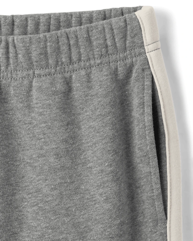 Boys Side Stripe Premium Fleece Jogger Pants