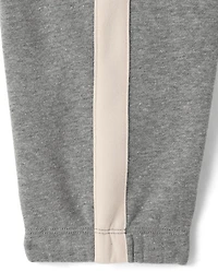 Boys Side Stripe Premium Fleece Jogger Pants