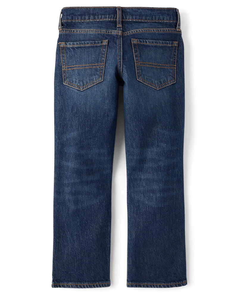 Boys Ripped Straight Jeans
