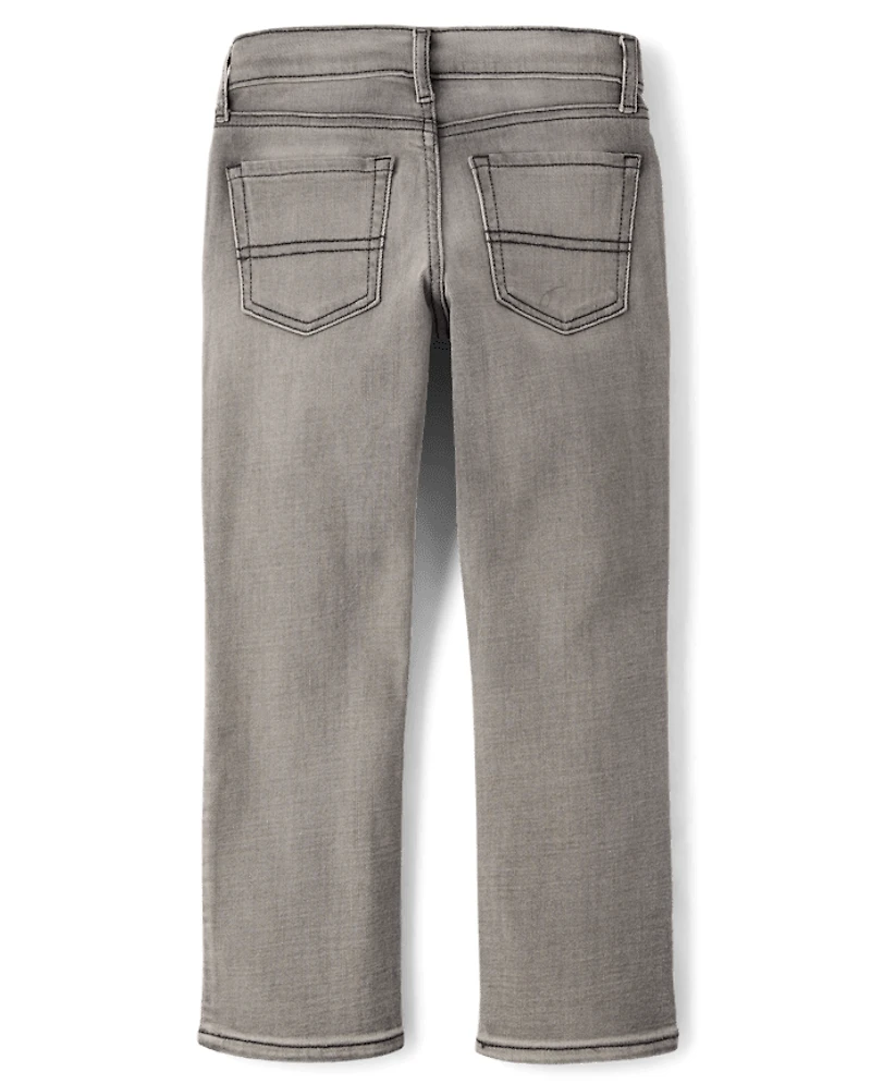 Boys Ripped Straight Jeans