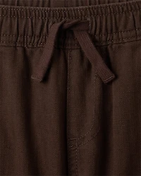 Boys Textured Baggy Pull On Cargo Pants