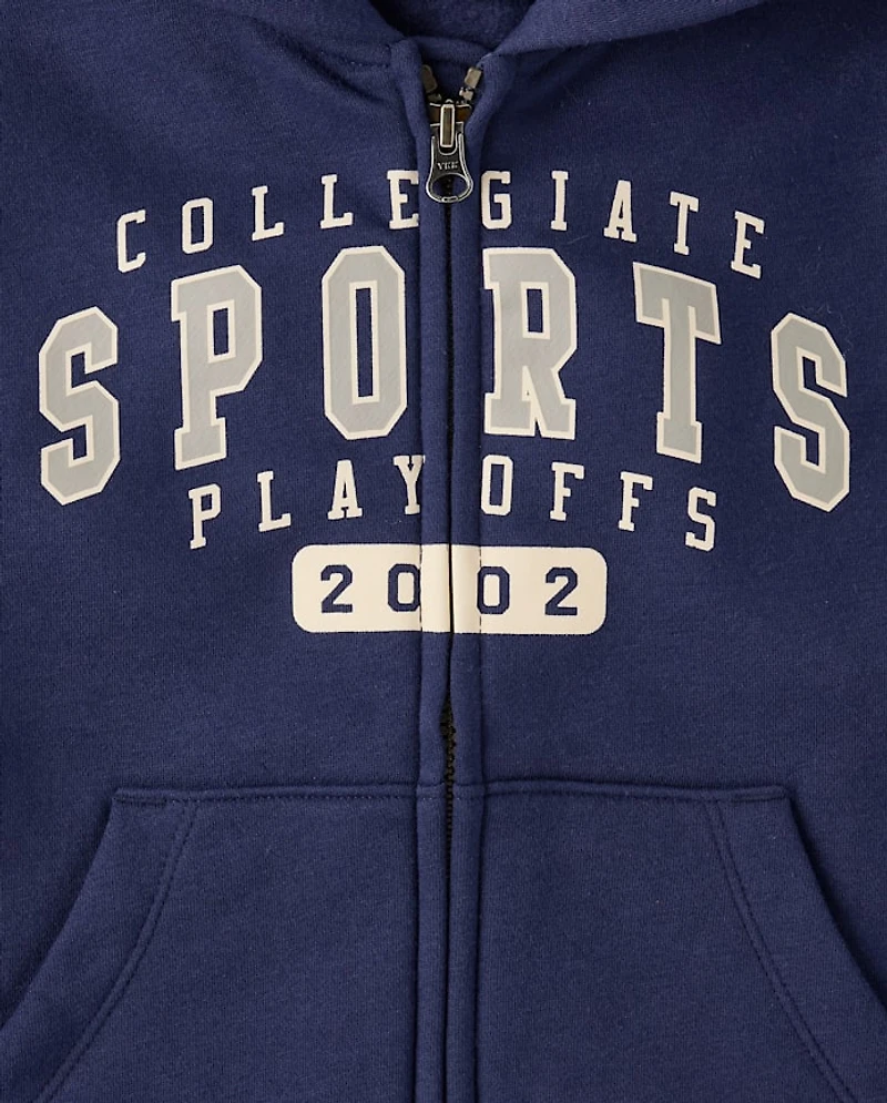 Boys Varsity Premium Fleece Zip Up Hoodie