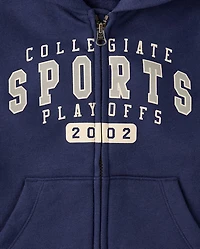 Boys Varsity Premium Fleece Zip Up Hoodie