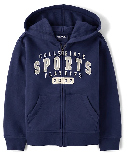 Boys Varsity Premium Fleece Zip Up Hoodie