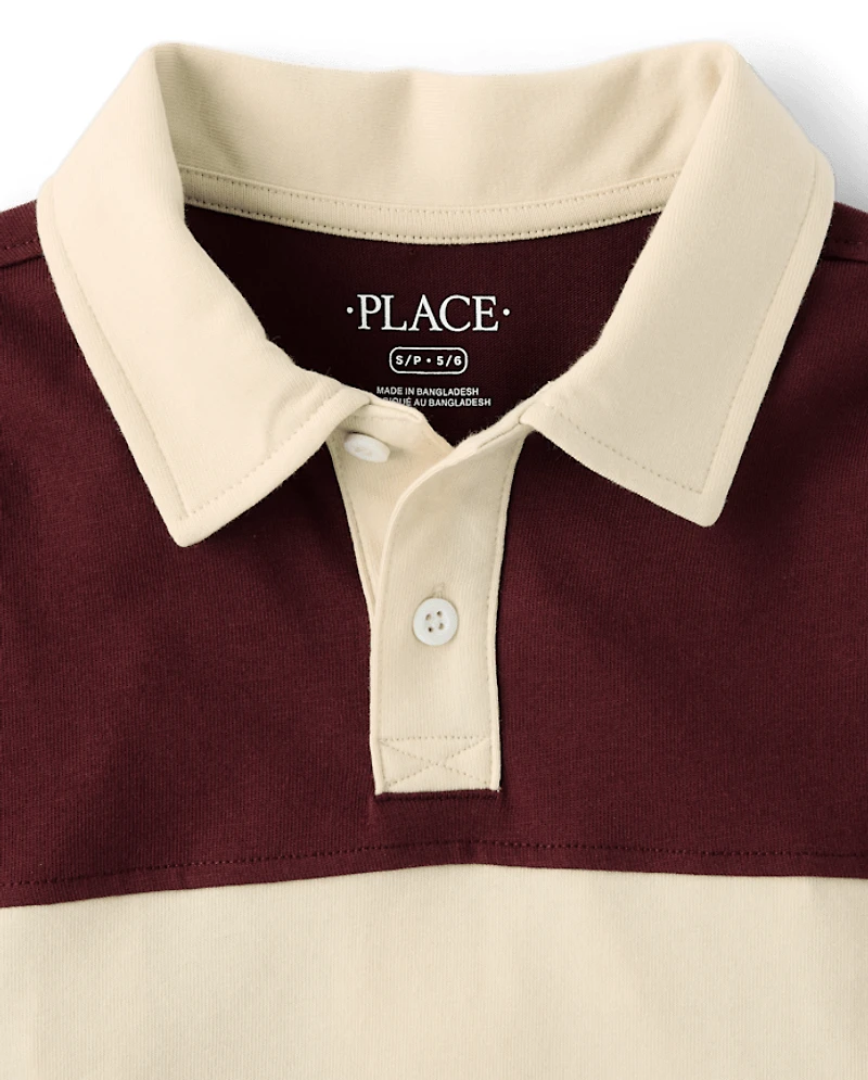 Boys Colorblock Rugby Polo