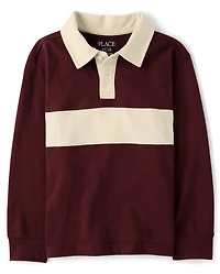 Boys Colorblock Rugby Polo