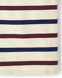 Boys Striped Soft Pique Polo