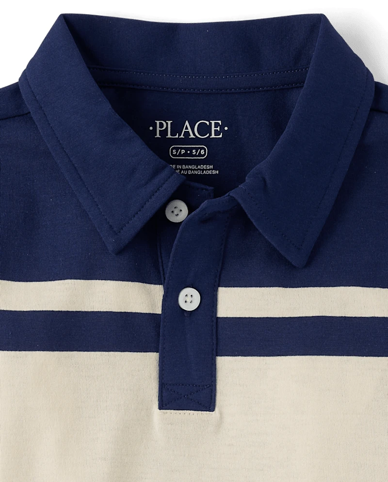 Boys Colorblock Soft Jersey Polo