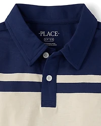 Boys Colorblock Soft Jersey Polo