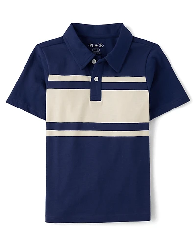 Boys Colorblock Soft Jersey Polo