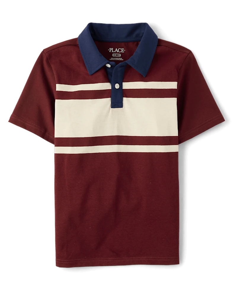Boys Colorblock Soft Jersey Polo
