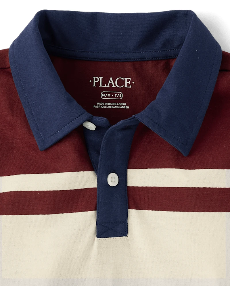 Boys Colorblock Soft Jersey Polo