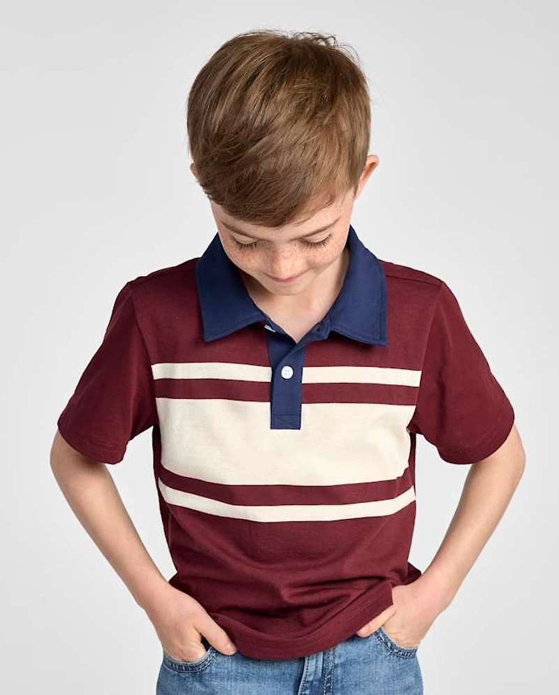 Boys Colorblock Soft Jersey Polo