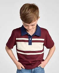 Boys Colorblock Soft Jersey Polo