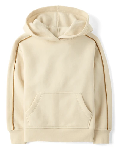 Boys Side Stripe Premium Fleece Hoodie