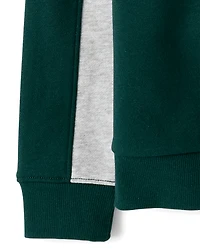 Boys Colorblock Premium Fleece Quarter Zip Pullover