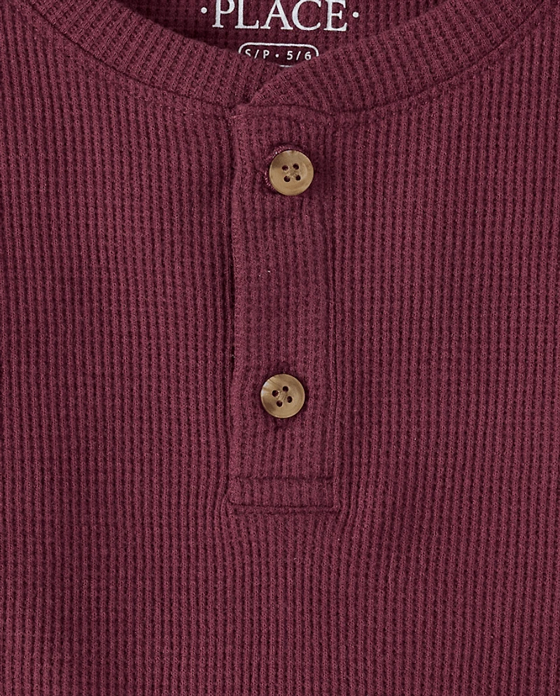 Boys Thermal Henley Top