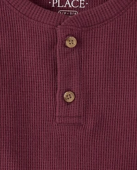 Boys Thermal Henley Top