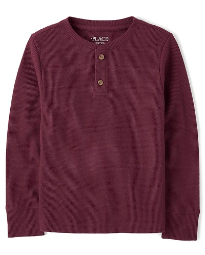 Boys Thermal Henley Top