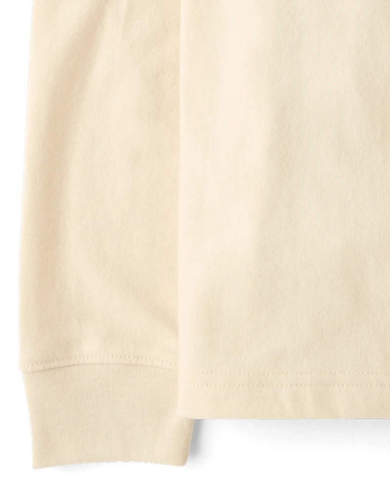 Boys Striped Sueded Top